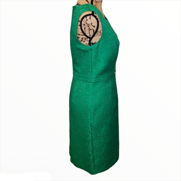 Ellen Tracy Jacquard Dress with Gold Embellishment - Picture 6 of 16